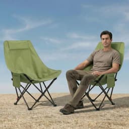 Chaise de Camping Pliante avec Dossier Réglable - كرسي تخييم بظهر عالي مريح قابل لتمديد 8