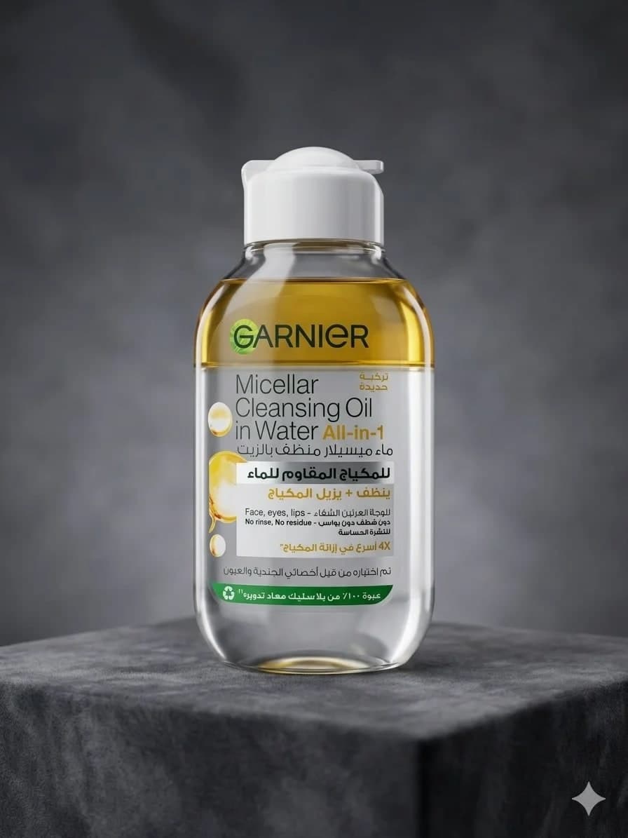 ماء ميسيلار Garnier SkinActive بالزيت 3 في 1 لإزالة المكياج