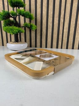 Panier de rangement pour salle de bain en feutre tissé 4 compartiments  6