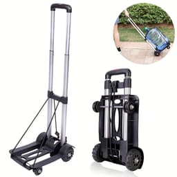 Chariot de manutention pliable et léger à 2 roues avec cordes élastiques   5