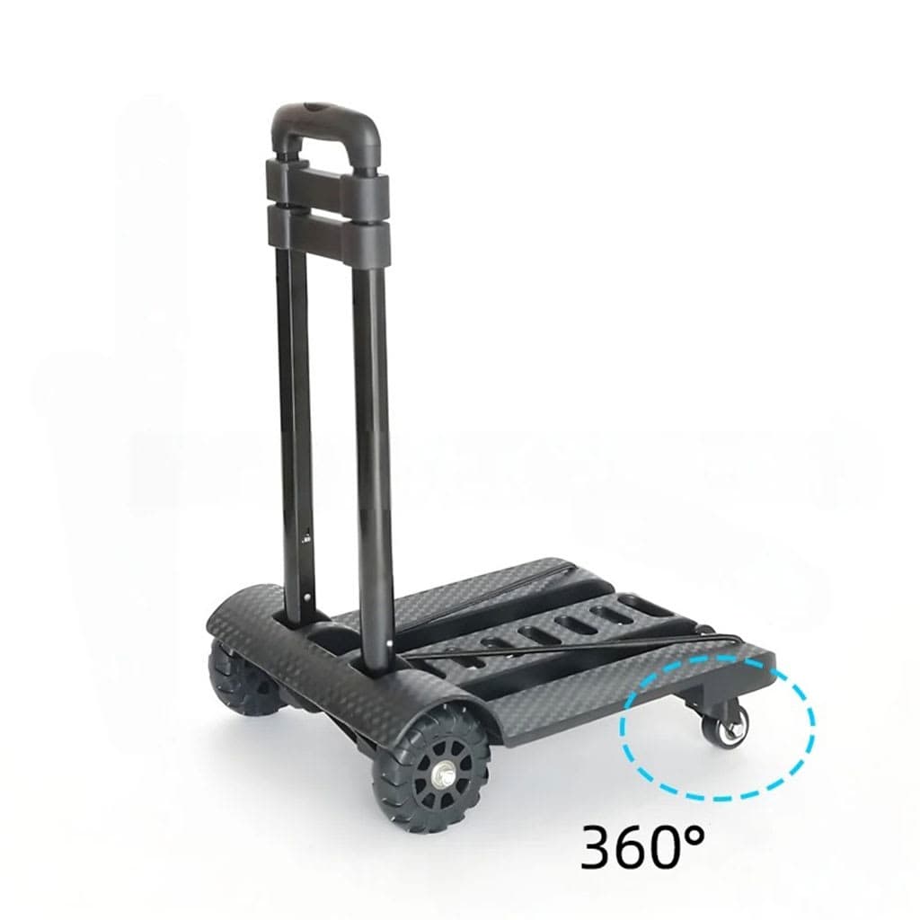 Chariot de manutention pliable et léger à 2 roues avec cordes élastiques