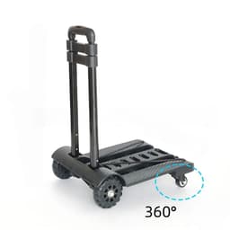Chariot de manutention pliable et léger à 2 roues avec cordes élastiques   1