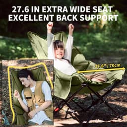 Chaise de Camping Pliante avec Dossier Réglable 4