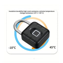 Cadenas à Empreintes Digitales étanche, Serrure Biométrique En Métal Sans Clé 5